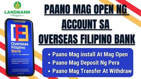 Paano Mag Open Ng Account Sa Overseas Filipino Bank OFBank Digital