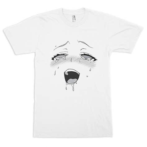 Ahegao Face T Shirt Hentai Anime Girl Tee Womens And Etsy