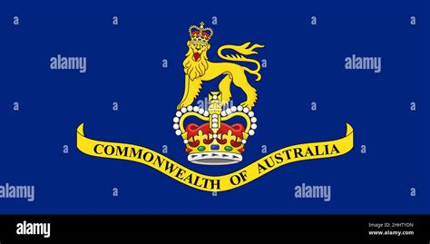 Top view of flag Governor General of Australia, Australia. Australian ...