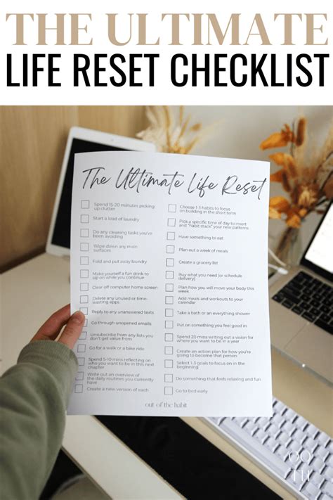 The Ultimate Life Reset Checklist How To Reset Your Life Out Of The