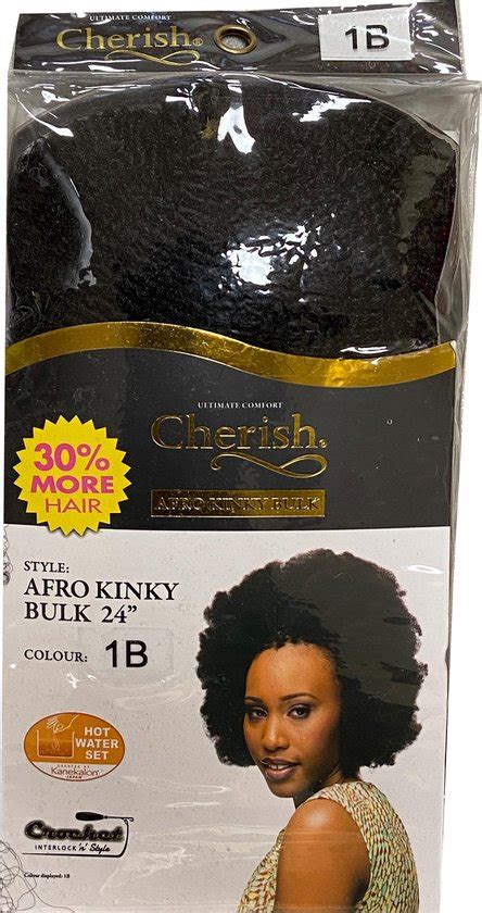 Cherish Afro Kinky Bulk 24 Colour 1b