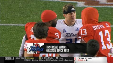 University Of Houston Wide Receiver Sam Brown Seen Slapping Tulsa