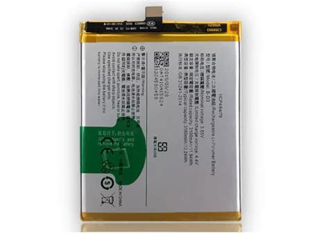 B-D3 Battery 3100mAh/11.94WH 3.85V Vivo X20 | www.batteryclub.org