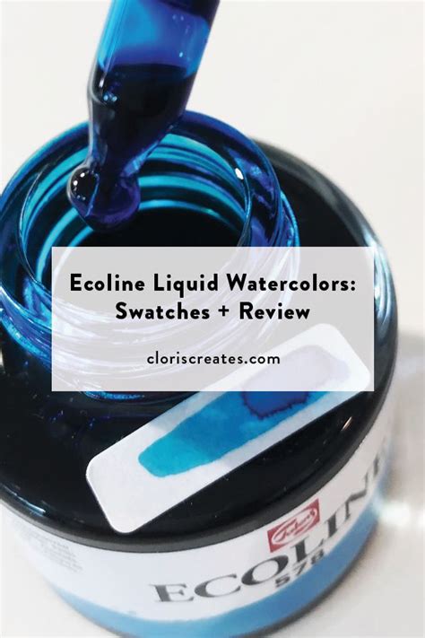 Ecoline Liquid Watercolors Swatches Review Liquid Watercolor