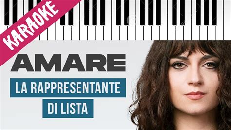 La Rappresentante Di Lista Amare Sanremo Piano Karaoke Con