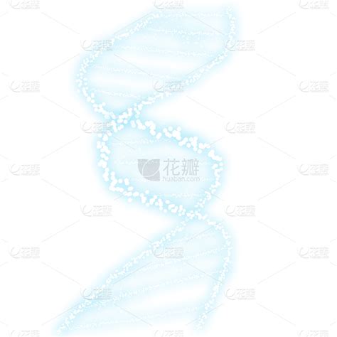 蓝色发光手绘基因序列元素7