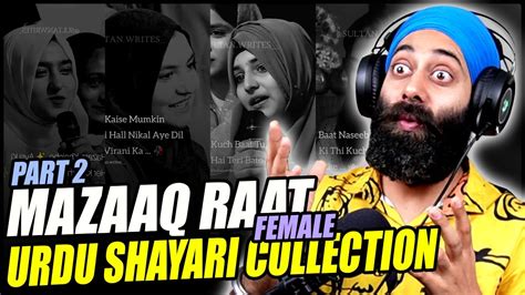 Indian Reaction On Mazaq Raat Girls Shayari Compilation Part 2