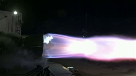 Spacex Raptor Engine Stand Test Firing Youtube