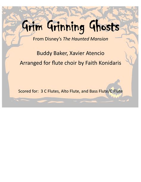 Grim Grinning Ghosts Arr Faith Konidaris By Xavier Atencio Sheet