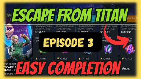 Mcoc New Side Quest Escape From Titan Episode Threat Easy