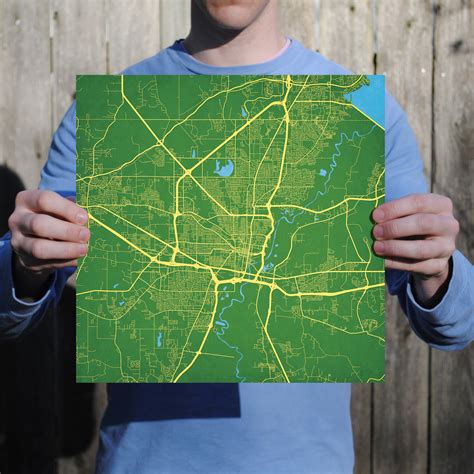 Jackson, Mississippi Map Art by City Prints - The Map Shop