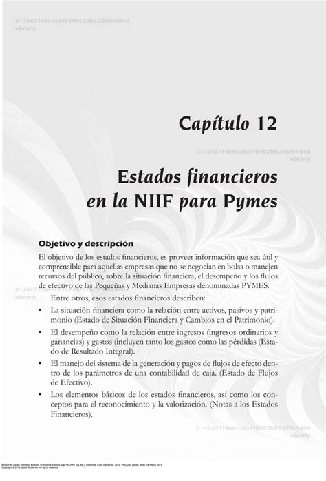 Estados Financieros Basicos Bajo Nic Niif Contabilidad Financiera