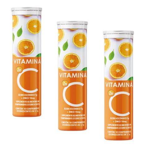 Kit Vitamina C Zinco Eurofito Efervescente Un Cada Em Promo O