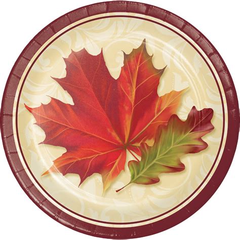 Fall Leaves Paper Lunch Plates 8ct | Fall & Thanksgiving | Party ...