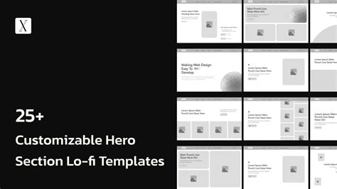 Collection Of 25 Figma Hero Section Template Components Figma