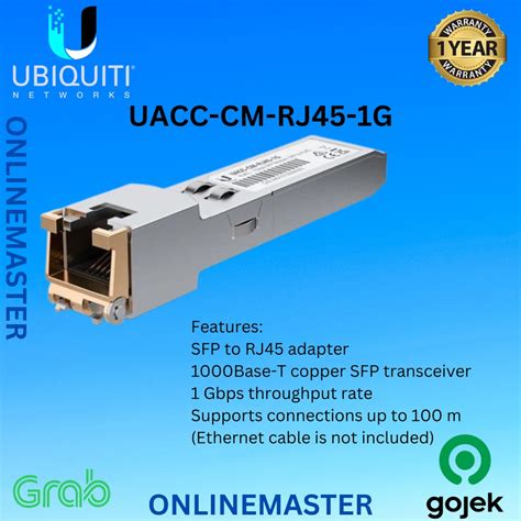 Jual Ubiquiti Uacc Cm Rj G Gigabit Sfp To Rj Pengganti Uf Rj G