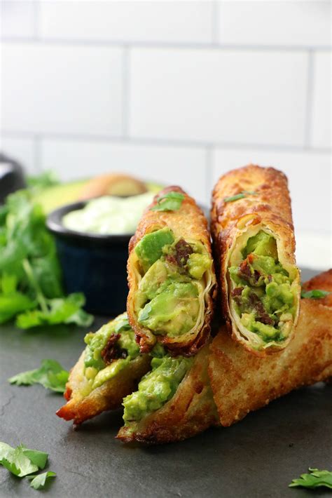 Vegan Copycat Cheesecake Factory Avocado Egg Rolls Eat Drink Shrink