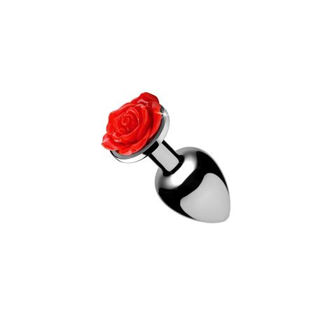 Red Rose Aluminum Butt Plug Flower Anal Plug Flower Anal Etsy