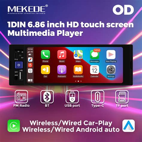 Mekede Din Inch Car Radio Stereo Mp Player Support Wireless