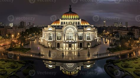 Night view of Palacio de Bellas Artes. Generative AI 32977457 Stock Photo at Vecteezy