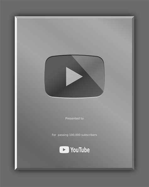 3D printable YouTube Silver Play Button 3D Model • made with Yes・Cults