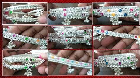 Silver Anklets Collection Velli Kolusu வளள கலச YouTube