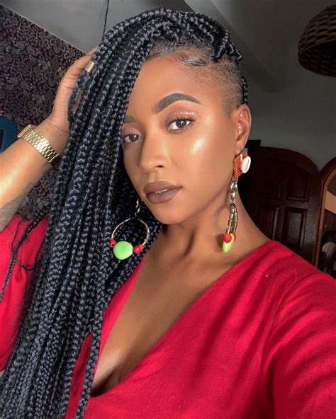 Box Braids With Shaved Sides Are A Serious Vibe See Why We Love This Versatile Look And Scr