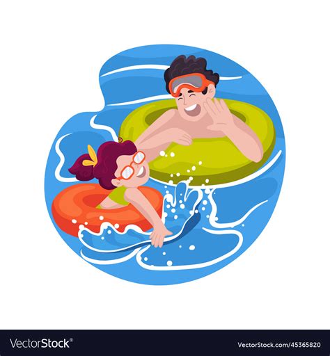 Swim Ring Isolated Cartoon Royalty Free Vector Image