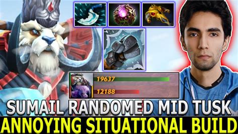 Sumail Tusk Annoying Situational Build Randomed Hero Mid Dota