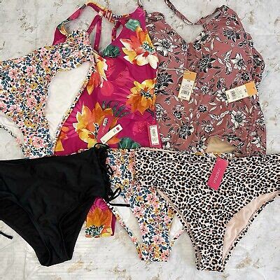 Plus Size One Piece Swimsuit Bikini Bottom Lot Bundle Xhilaration