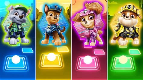 Paw Patrol Mighty Team Rocky Vs Chase Vs Skye Vs Rubble Paw Patrol