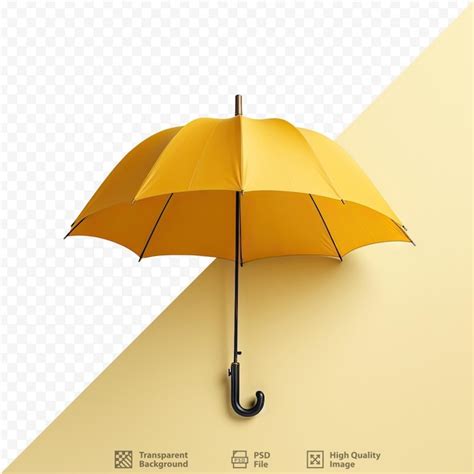 Premium Psd Yellow Umbrella With Clipping Path On Transparent Background