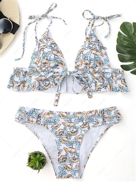 Flower Print Self Tie Bikini Set Tie Bikini Set Bikini Set Tie Bikini