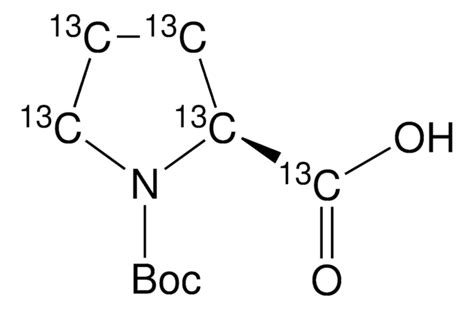 Boc Pro Oh 13c5 98 Atom 13c 97 Cp Sigma Aldrich
