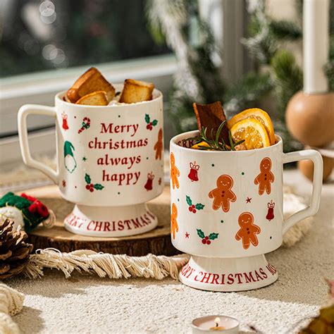 Cute Christmas Mug Ceramic Thickened Bottom Design Apollobox