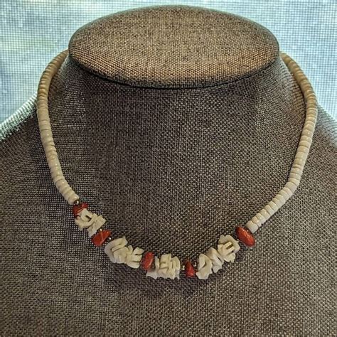 Puka Shell And Coral Etsy