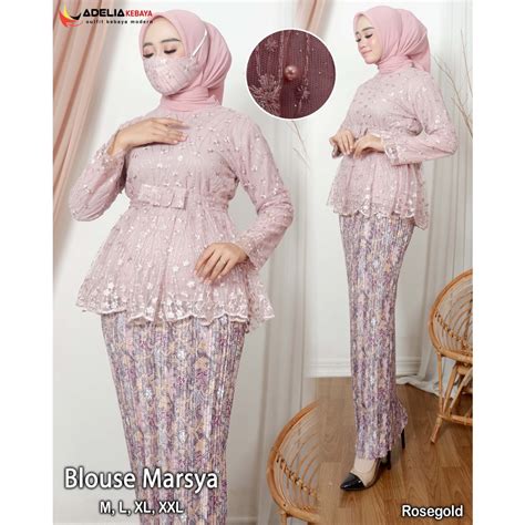 Jual AK Setelan Kebaya Blouse Marsya Kebaya Modern Outfit