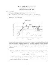 Problemset Fall Solutions V Pdf Econ B Macroeconomics