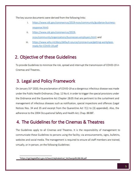 Guidelines for Cinemas and Theatres | Ministry of Health