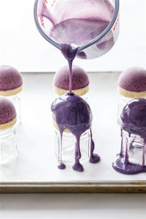 Mini Blueberry Mousse Cakes With Mirror Glaze Love And Olive Oil