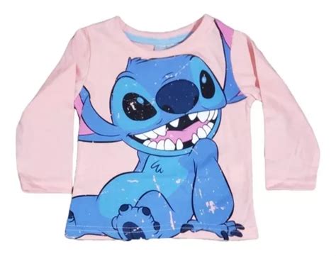 Remera Niña Manga Larga Lilo Stitch Disney Original