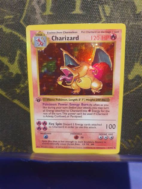 Charizard St Edition Shadowless Base Set Pokemon Holo Etsy