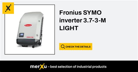 Fronius Symo Inverter M Light Merxu Negotiate Prices