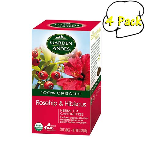 Garden Of The Andes 100 Organic Herbal Tea Rosehip And Hibiscus 20 Count N47 Free Image Download