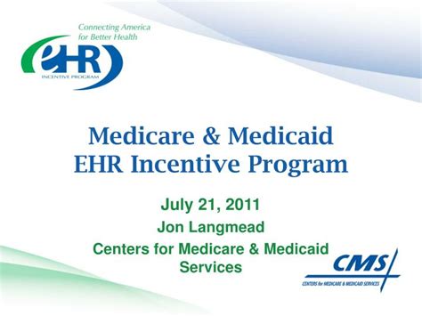 PPT Medicare Medicaid EHR Incentive Program PowerPoint Presentation