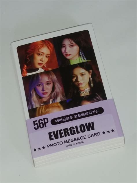 Everglow Photo Mini Post Card 56 Pcs Photo Message Card Kpop Ever Glow