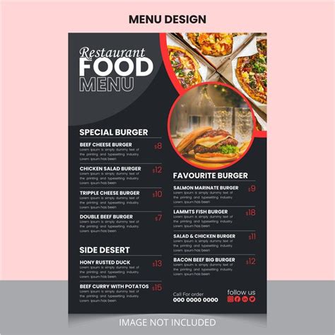 Free vector food menü design Premium Vektor