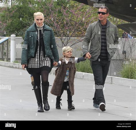 Gwen Stefani Husband Gavin Rossdale And Son Kingston Rossdale Visiting