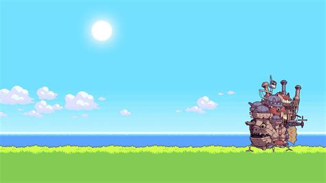 Pixel Art Bit Howl S Moving Castle Studio Ghibli Hauru No Ugoku