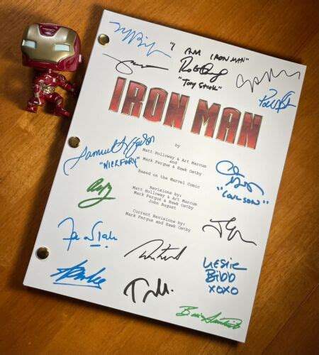 Iron Man Script Signed Autograph Reprints 147 Pages Tony Stark Ebay